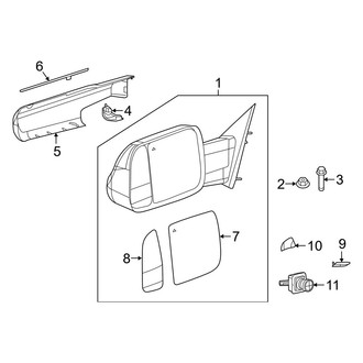 Ram OE - Front Door - Outside Mirrors (With Towing Mirrors)