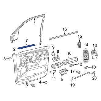 Ram OE - Rear Right Door Trim Molding