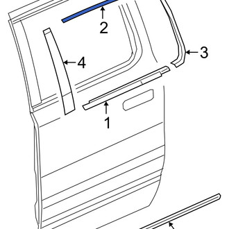 Ram OE - Front Right Upper Door Reveal Molding