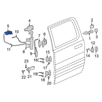 Ram OE - Front Right Inner Interior Door Handle