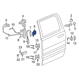 Ram OE - Rear Right Door Latch Assembly