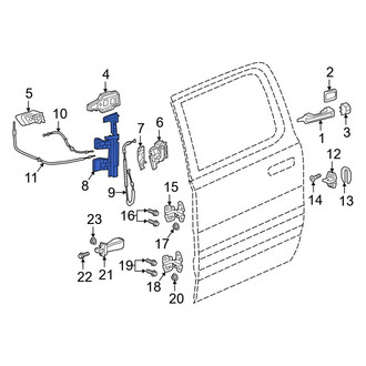 Ram OE - Front Right Door Latch Bracket