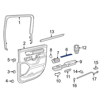 Ram OE - Front Right Door Trim Molding
