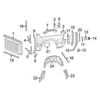 Ram OE - Left Upper Body D-Pillar Bracket