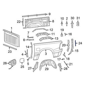Ram OE - Rear Truck Bed Panel Seal