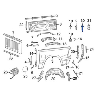 Ram OE - Truck Bed Rail Bolt