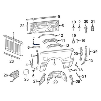 Ram OE - Truck Bed Panel Bracket