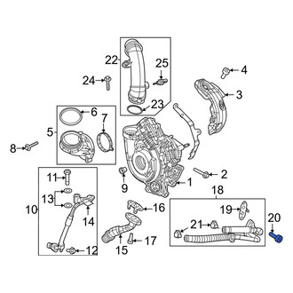 Ram OE - Turbocharger Coolant Line Bolt
