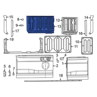 Ram OE - Rear Left Inner Tailgate Trim Cover
