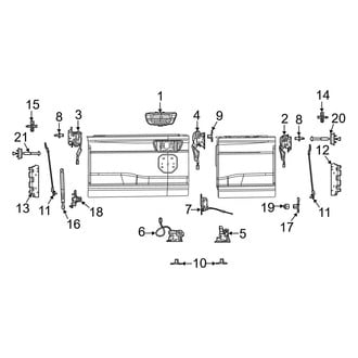 Ram OE - Pick Up Box - Tail Gate (5.7 Foot Bed, Latch & Hinges Multifunction)