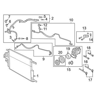 Ram OE - Air Conditioner & Heater - Condenser, Compressor & Lines (6.2L)
