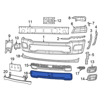 Ram OE - Front Lower Grille Molding
