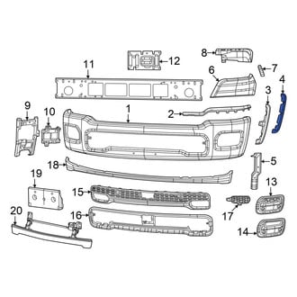 Ram OE - Rear Bumper Face Bar Bracket