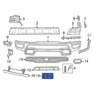 Ram OE - Front License Plate Bracket