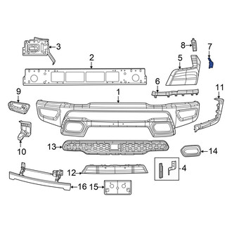 Ram OE - Front Right Lower Bumper Corner Cover Bracket