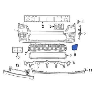 Ram OE - Front Left Fog Light Trim