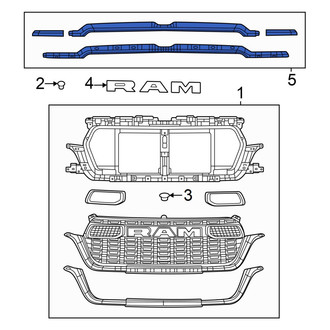Ram OE - Front Upper Grille Molding