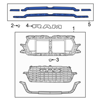 Ram OE - Front Upper Grille Molding