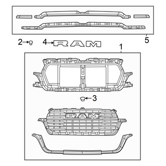 Ram OE - Grille & Components (Laramie)