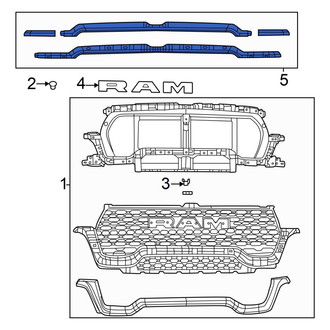 Ram OE - Front Upper Grille Molding