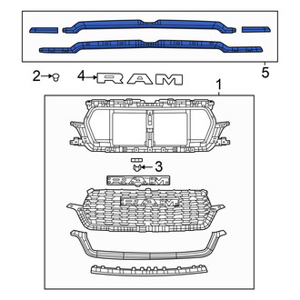 Ram OE - Front Upper Grille Molding