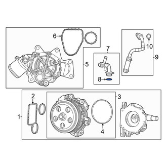 Ram OE - Engine Water Pump Outlet Pipe O-Ring