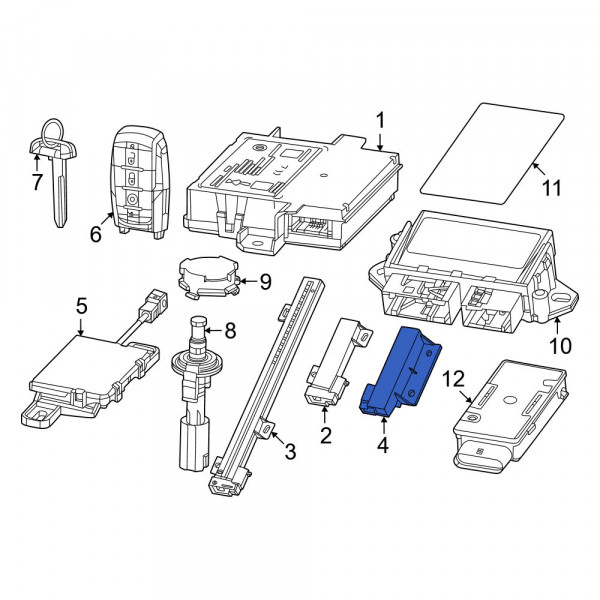 Ram OE 68608685AA - Center Keyless Entry Antenna