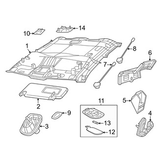 Ram OE - Cab - Interior Trim (Headliner & Components), (Quad Cab)