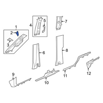 Ram OE - Left Upper Body A-Pillar Trim Panel Cap