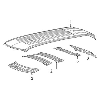 Ram OE - Cab - Roof & Components (W/O Panoramic), (Big Horn / Laramie / Limited / Limited Longhorn / Lone Star / Rebel / RHO / Special Service / Tradesman / Warlock Crew Cab)