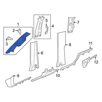 Ram OE - Left Body A-Pillar Trim Panel