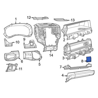Ram OE - Right Inner Instrument Panel Molding