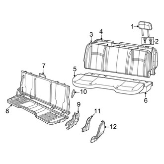 Ram OE - Seats & Tracks - Rear Seat Components (Bench Seat), (Quad Cab)