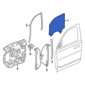 Ram OE - Rear Left Door Glass