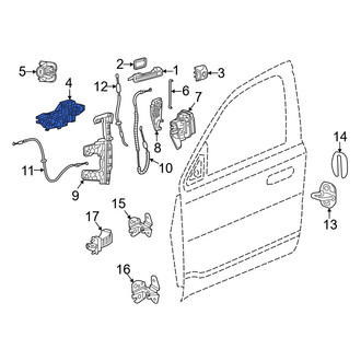 Ram OE - Front Left Exterior Door Handle Base