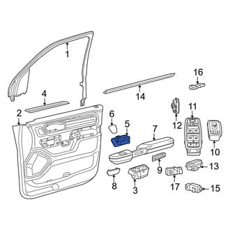 Ram OE - Front Left Outer Exterior Door Handle
