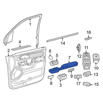 Ram OE - Rear Right Door Armrest