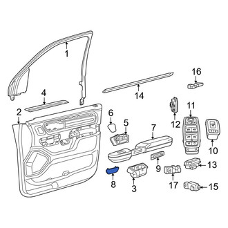 Ram OE - Rear Left Door Panel Insert