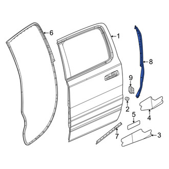 Ram OE - Rear Right Upper Door Shell Seal