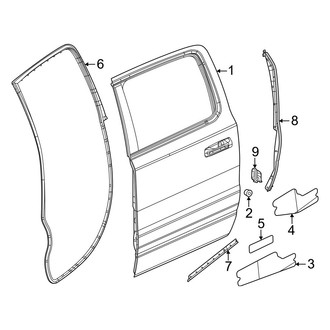 Ram OE - Rear Door - Door & Components (Quad Cab)