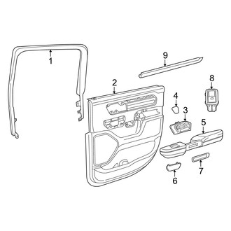 Ram OE - Rear Door - Interior Trim (Quad Cab)