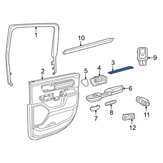 Ram OE - Front Right Door Trim Molding