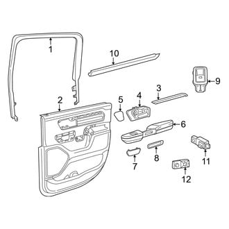 Ram OE - Rear Door - Interior Trim (Crew Cab)