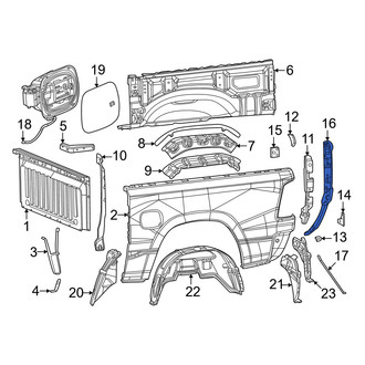 Ram OE - Rear Center Truck Bed Panel Reinforcement