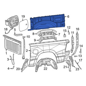 Ram OE - Rear Left Inner Truck Bed Panel