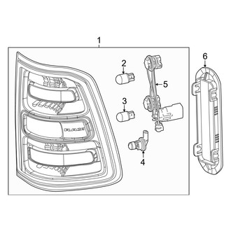 Ram OE - Rear Lamps - Tail Lamps (W/O LED), (Big Horn / Laramie / Lone Star / Rebel / Tradesman / Tradesman HFE / Warlock)