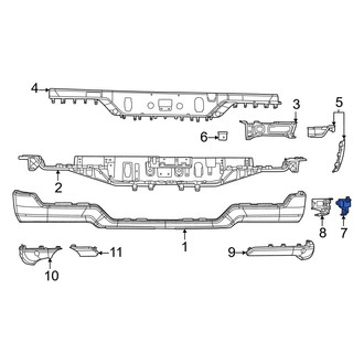 Ram OE - Rear Bumper Cover Spacer Panel