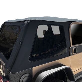 Rampage® - TrailView™ Black Diamond Frameless Fastback Soft Top