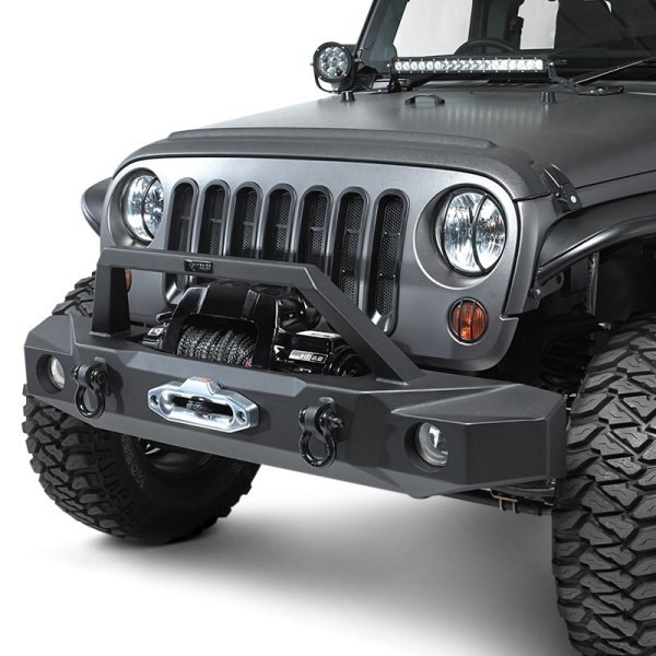 Rampage® - TrailGuard™ Full Width Front HD Black Powder Coat Bumper 