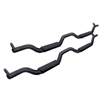 Rampage® - 2" Slimline Black Round Side Steps